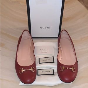 OPEN 2 OFFERS!-Authentic Gucci Horsebit Red Flats!
